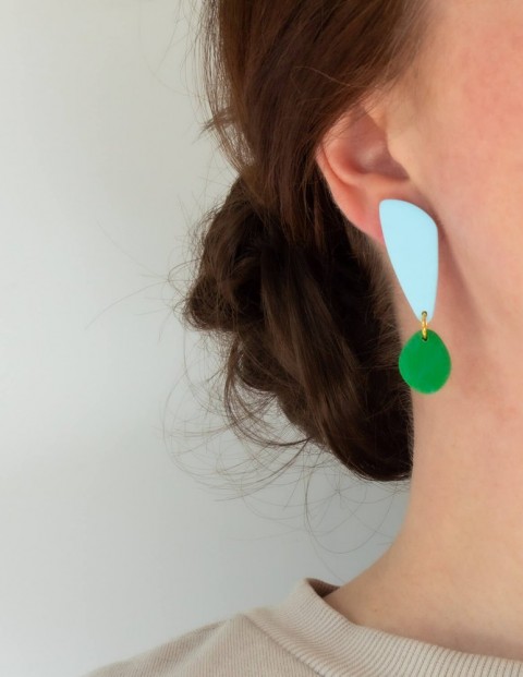 delia-babyblue-green-irish-handmade-earrings-wearing