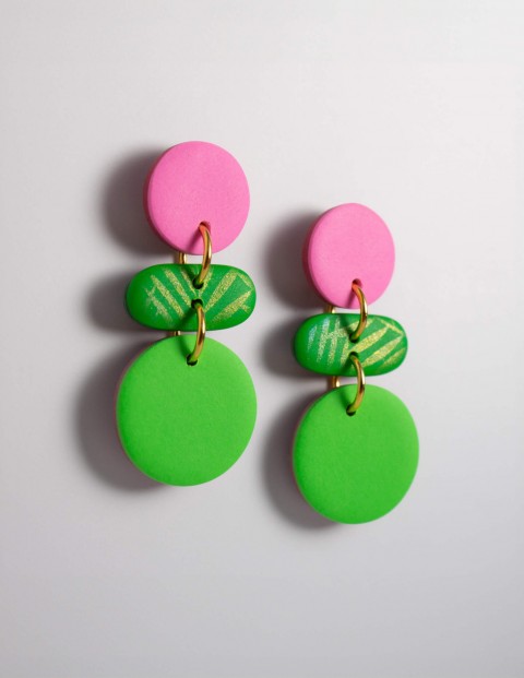 isla-pink-green-leaves-irish-handmade-earrings