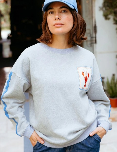 Sugarhill_Brighton_Eadie_Relaxd_Sweatshirt_Grey_Marl_Lobster_101