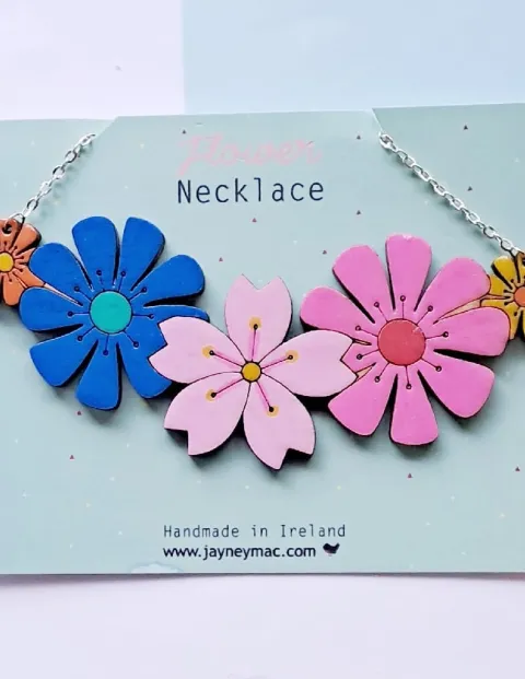 flower-necklace-hand-painted-colourful-lasercut-wooden-statement-necklace