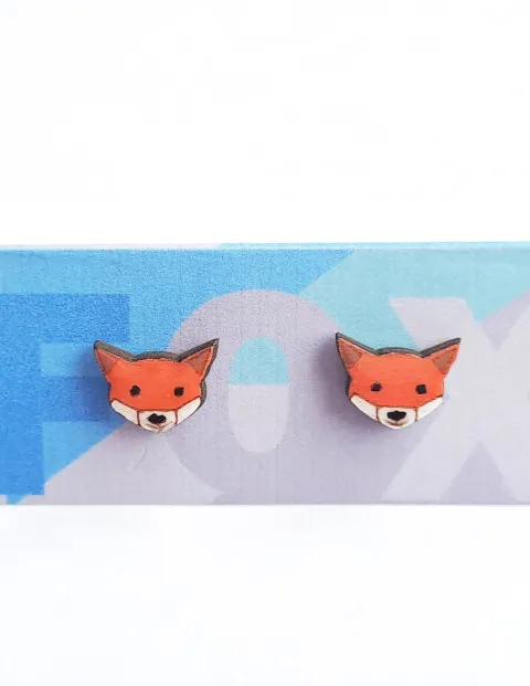 fox-wooden-hand-painted-stud-earrings