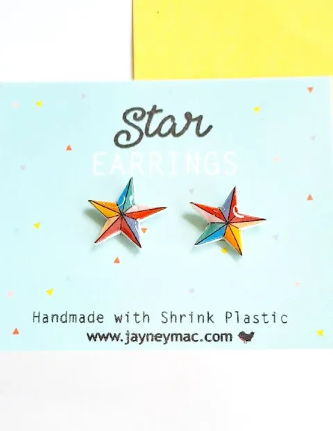 star-shrink-plastic-earrings